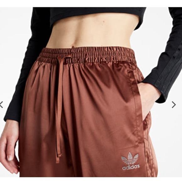 ADIDAS 2000 LUXE WIDE-LEG PANTS Earth brown Size MEDIUM - Picture 1 of 10